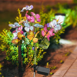Solar Flower Lights-2 Pack Solar Garden Lights, Outdoor Waterproof Decorative Light, Butterfly Flower Garden Decor | Lumora
