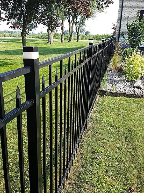 Solar LED Fence Post Cap for Wrought Iron and Aluminum Or Garden, Solar Fence Lights White Light, for Garden, Yard, Pathway 2In X 2In (5cm X 5cm)(Warm Light) 12PC, SN-2019