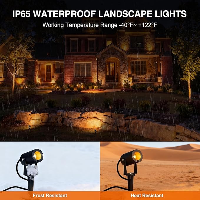 Low Voltage Landscape LED Spotlight, 3W 12V AC/DC Outdoor Waterproof Garden Lights for Yard, Pathway, Tree Up | Lumora