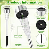 50 Pack Solar Pathway Lights Outdoor Bulk, Stainless Steel LED Path Lights, Weather Resistant Solar Stake Light | Lumora