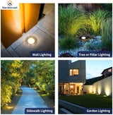 Gardenreet Brass Low Voltage Well Lights Kit(4 Pack) with 75W Transformer & MR16 Bulb & 100FT Wire & Connectors | Lumora