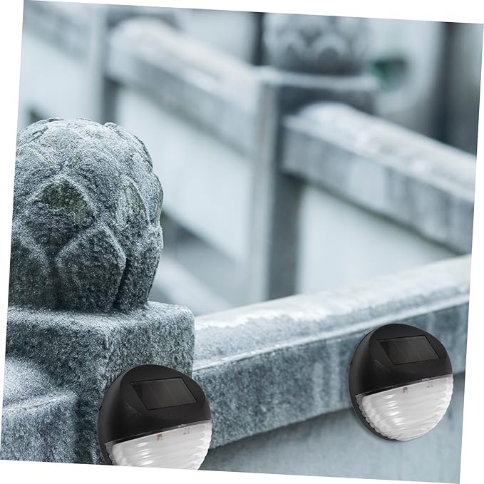 4pcs Led Solar Pathway Light Outdoor Security Lamp for Stairs Fence and Garden Easy Installation No Batteries Required