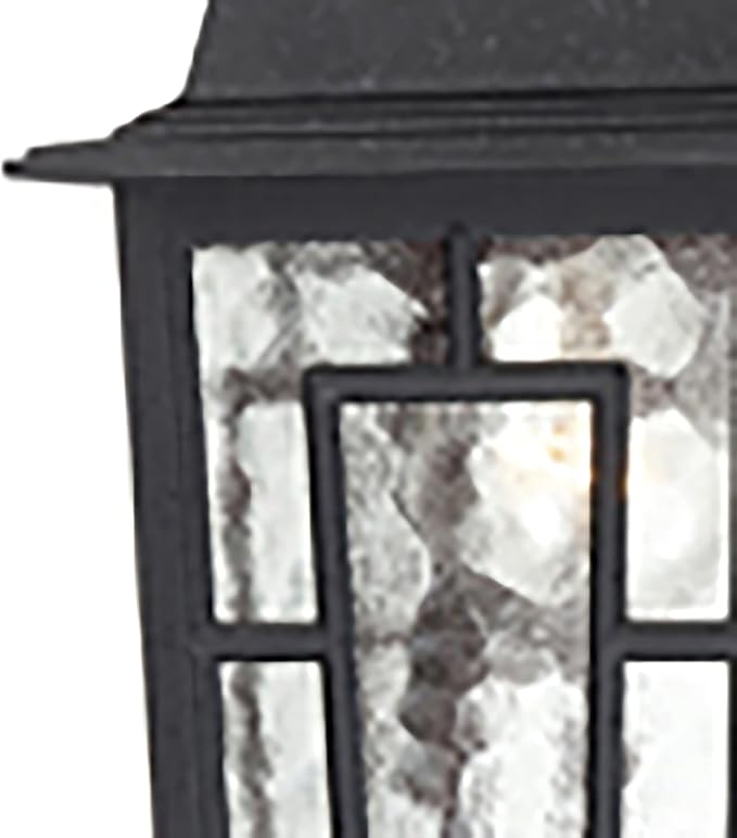 Nuvo Lighting 60/4933 Banyon One Light Hanging Lantern 100 Watt A19 Max. Clear Water Glass Textured Black Outdoor | Lumora