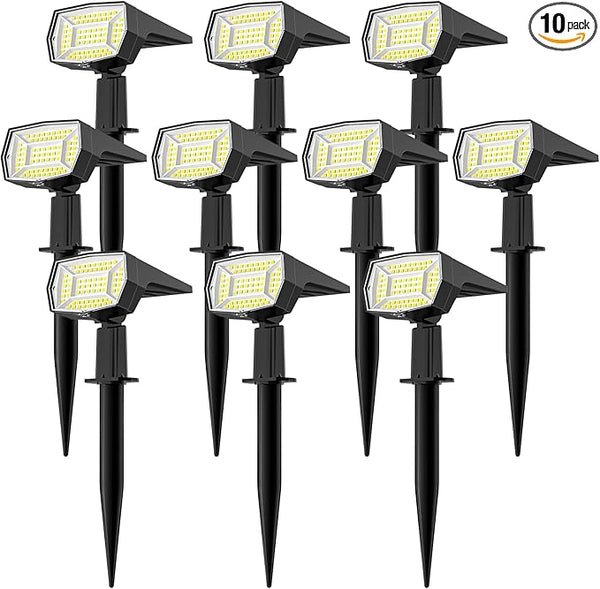 Fabrito 72 LEDs Solar Spot Lights Outdoor Waterproof, 3 Modes Landscape Spotlights, Dusk to Dawn Solar Powered | Lumora