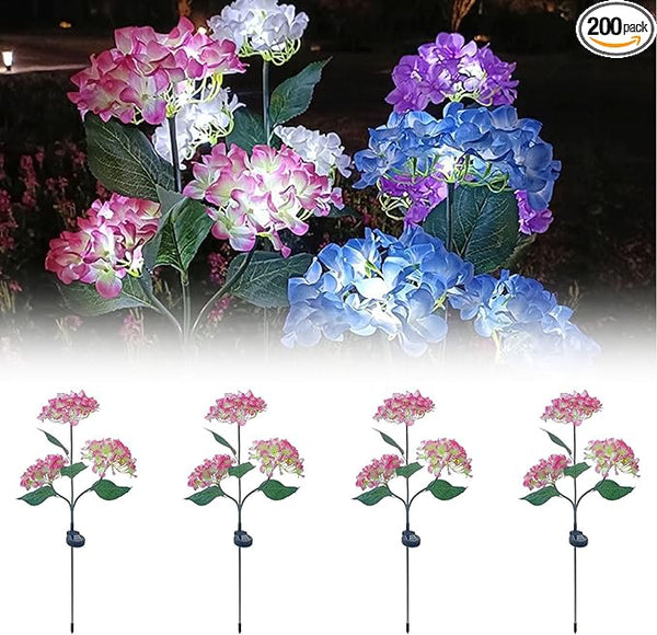 Solar Outdoor Lights, Hydrangea Garden Lights, Waterproof Garden Lawn Lamps, Inserted Flower LED Light for Yard | Lumora