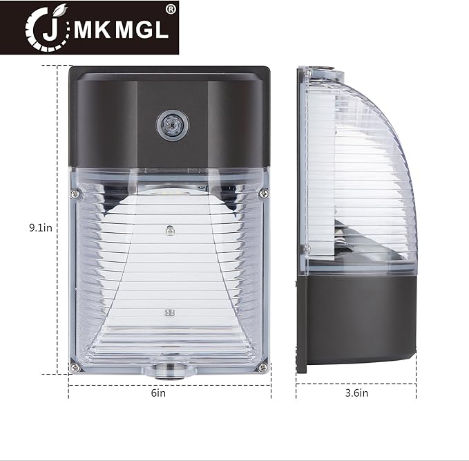 LED Wall Pack Light, 26W (150-250W Equivalent),with Photocell Dusk to Dawn,3000LM 5000k Daylight White,IP65 Outdoor Security Lights,ETL (2 Pack 26 Watt)