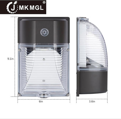 LED Wall Pack Light, 26W (150-250W Equivalent),with Photocell Dusk to Dawn,3000LM 5000k Daylight White,IP65 Outdoor Security Lights,ETL (2 Pack 26 Watt)