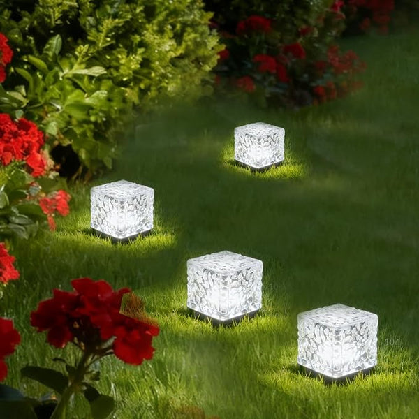 Wokyo Solar Brick Lights Outdoor Waterproof LED Rock Lights Patio Brick Lights 4 Packs for Patio, Yard, Walkway | Lumora