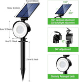 nipify 8 Pack Solar Spot Lights Outdoor Waterproof, Solar Spotlight Light for Outside Yard Landscape Lighting | Lumora