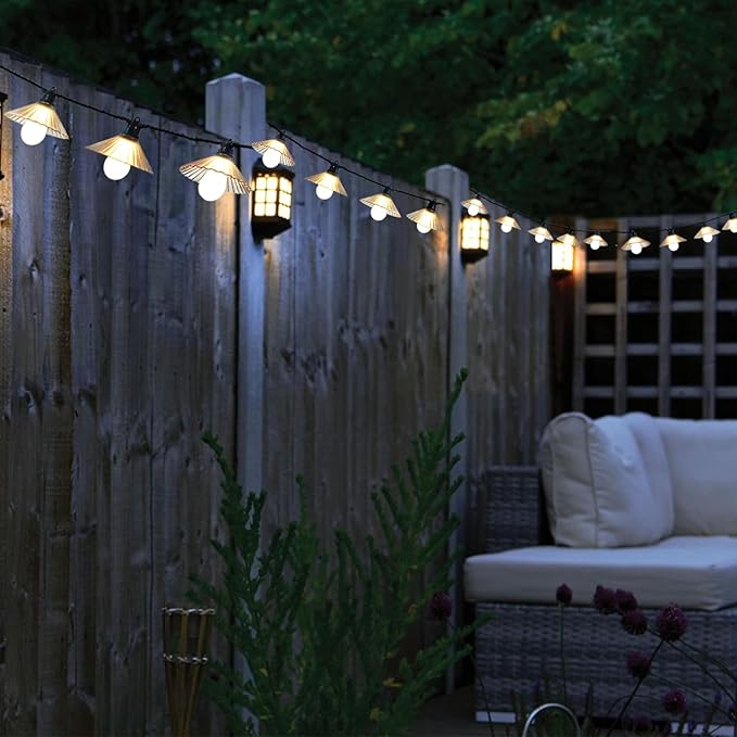 16.4 FT Outdoor Patio String Lights, Connectable LED Backyard Lights with 10 Globe Bulbs, Waterproof Hanging Light | Lumora