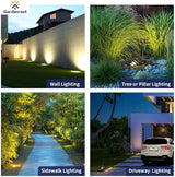 Gardenreet Brass Low Voltage In Ground Lights Kit(6 Pack) with MR16 Bulb & 100Feet Wire & Connectors, 12V AC/DC LED | Lumora
