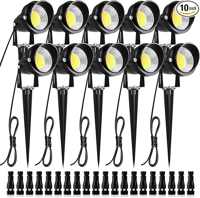 ZUCKEO Low Voltage Landscape Lights LED Landscape Lighting with Connectors, 10W 12V 24V Outdoor Spotlights | Lumora