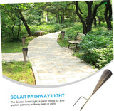 Yardwe 2pcs Solar Pathway Lights Iron Art Decorative Lawn Lamp for and Patio Solar Powered Cone Shape Design for | Lumora