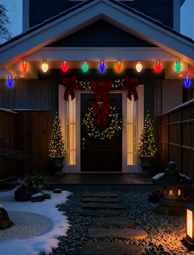 16Ft Jumbo LED Multicolor Valentine's Day String Lights Outdoor with 10 T13 LED Bulb, Multicolor Hanging String | Lumora