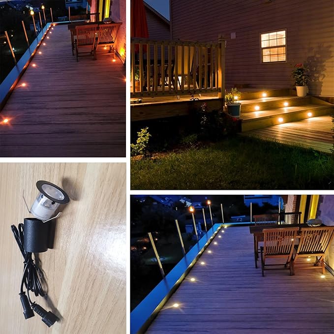 LED Recessed Deck Light Kits with Protecting Shell,LED Outdoor Landscape Lighting IP67 Waterproof,DC 12V Low | Lumora