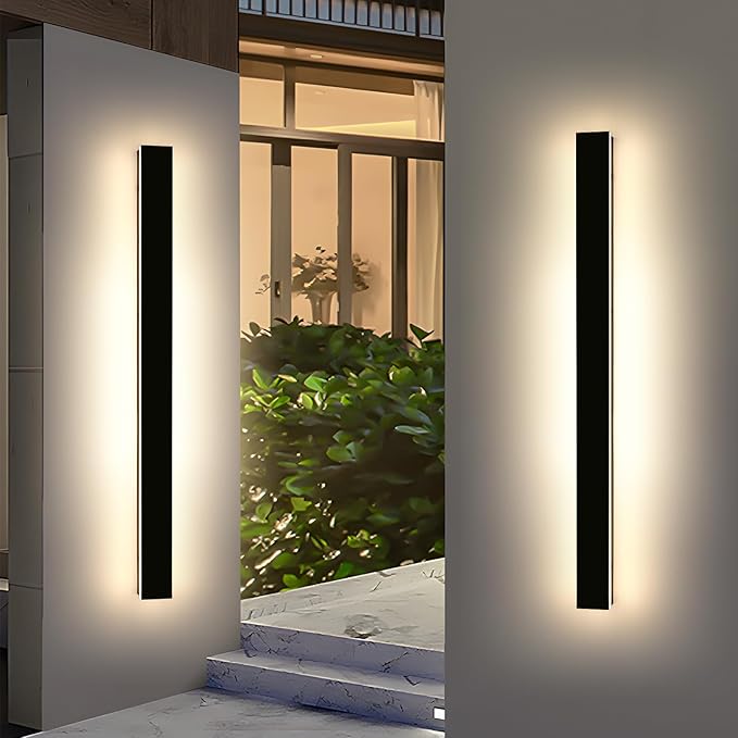 Mikeru 59inch Long LED Wall Light, 3000k Exterior Wall Sconces, Acrylic Invisible Exterior Wall Light for Porch | Lumora