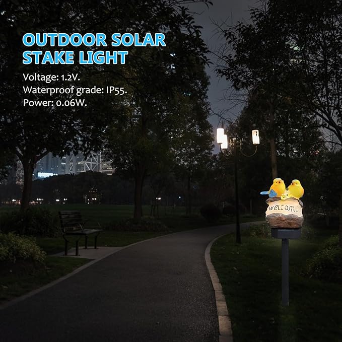 DOITOOL Outdoor Solar Stake Lights Animal Shape Easy to Install for Garden Decor