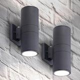 ASD 2 Light Dusk to Dawn LED Outdoor Wall Light Fixture | 18W 1900LM 3000K-5000K 120V Cylinder Up Down Lights | | Lumora