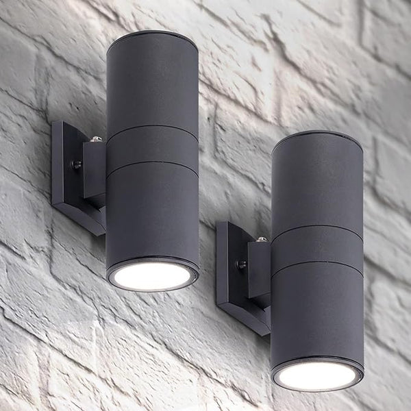 ASD 2 Light Dusk to Dawn LED Outdoor Wall Light Fixture | 18W 1900LM 3000K-5000K 120V Cylinder Up Down Lights | | Lumora