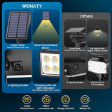 Solar Spot Lights Outdoor, Solar Lights Outdoor Waterproof IP65, 4 Lighting Modes Solar Powered Spotlights Yard | Lumora