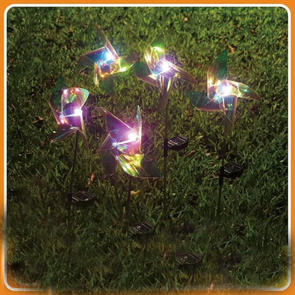 Ulalaza 2PCS Garden Solar Lights Multi-Color Changing 4 LED Flower Stake Light Decorative Landscape Lawn Yard Outdoor Lights Length 72mm/3inch