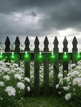 50Ft Outdoor String Lights Green Glow White Wire - Waterproof G40 LED Globe Patio Lights for St. Patrick's Day | Lumora