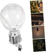 4pcs Solar Powered Copper Wire Led Hanging Light Bulb Warm White Decorative Chandelier for Outdoor Garden | Lumora
