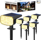 Solar Lights Outdoor Waterproof IP65, Super Bright LED, 3000K 2 Lighting Modes, Solar Powered Yard Garden Solar | Lumora