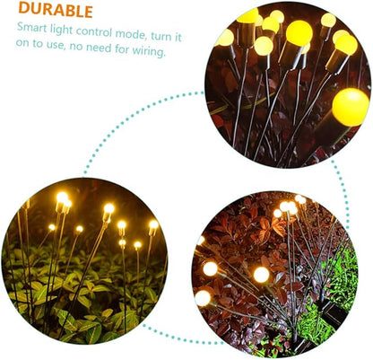 Veemoon Solar-Powered LED Garden Lights 8-Piece Outdoor Decorative Landscape Lighting Waterproof Solar Pathway Lights for Yard Patio and Festival Decor