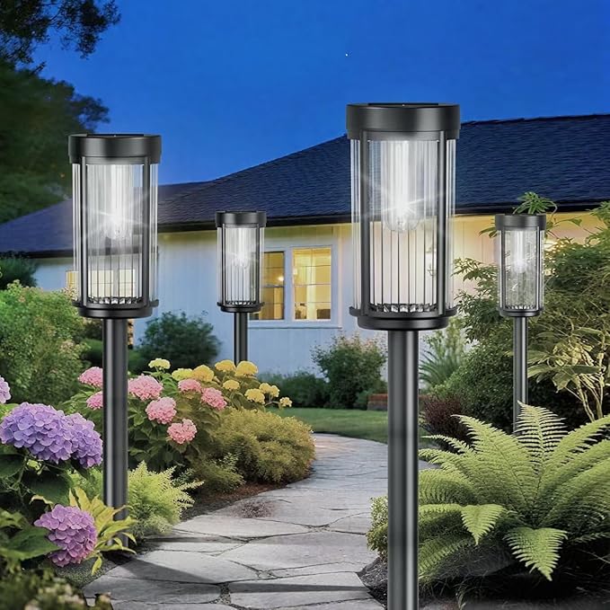 EXCMARK 16 Pack Outdoor Solar Lights Waterproof for Yard Garden Walkway Pathway Lawn Decorative Contemporary | Lumora