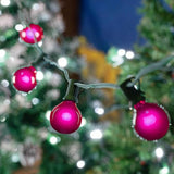 100 Foot G40 Outdoor Patio String Lights with 125 Pink Globe Bulbs – Indoor Outdoor String Lights – Market Bistro | Lumora
