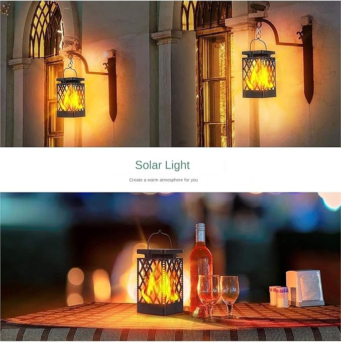 QUQUQ Solar Pathway Lights Solar Hanging Lights Outdoor Garden IP65 Wireless Light Yard Patio Decor