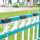 4pcs Solar Step Lights LED Landscape Lamps Warm White Outdoor Stair Lighting Black Shell for Garden Patio Walkway | Lumora