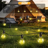 150FT Solar Lights Outdoor Waterproof: G40 45M Shatterproof Bulbs Patio Lights - Solar Powered Remote Control 3 | Lumora