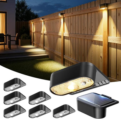 Solar Deck Lights Outdoor 8 Packs, 3000/4000/6000K 3 Modes, Solar Fence Lights outdoor Waterproof, Solar Step Lights for outsidefor Deck, Stair, Step, Fence, Wall, Patio, Yard, Pool and Pathway