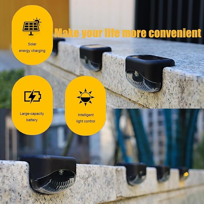 2 LED Solar Deck Lights Outdoor 16 Pack, Solar Lights Outdoor Waterproof for Step,Yard, Fence, Patio, Deck and | Lumora