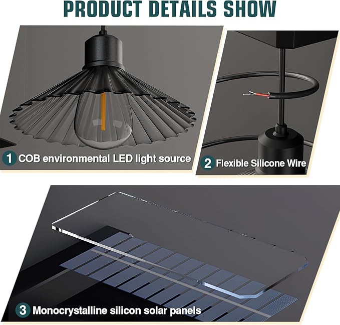 Outdoor Solar Pathway Lights 2 Pack,COB E26+Side LED Glow Auto On/Off Waterproof IPX4,Stake or Surface Mount for Patio Driveway Yard Garden Path