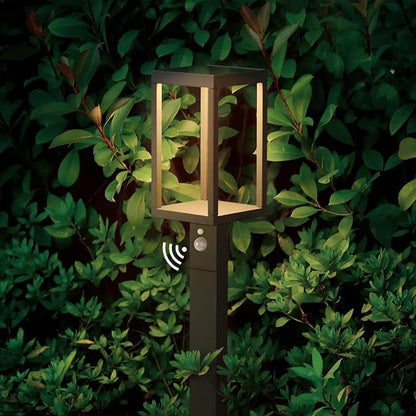 Outdoor Solar Pathway Light, Motion Sensor Dusk to Dawn Bright Lamp, LED Waterproof Aluminum Landscape Lighting Path High Lumen for Garden Yard Lawn Walkway Driveway Adjustable Outside Lantern