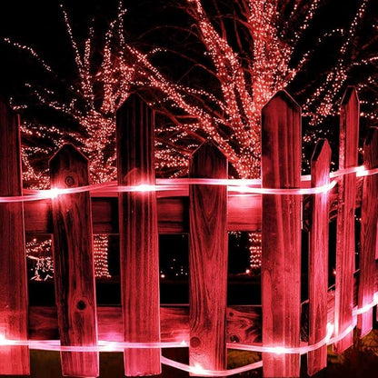 Solar Rope Lights Outdoor, 23ft 50LED Outdoor Rope String Lights Waterproof Copper Tube Wire String Lights for Garden,Yard, Path, Fence, Stairs, Backyard, Patio (Red)