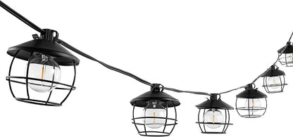 SAFAVIEH Lighting Collection Agitha Black 10-Foot LED Outdoor String Lights