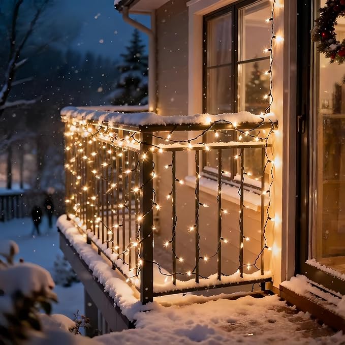 LUCKY SHINE 150 LED Warm White Christmas Lights, UL Certified and Commercial Grade Green Wire String Lights 50 Ft | Lumora