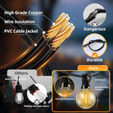 100FT Solar Lights Outdoor Waterproof: G40 30M Shatterproof Bulbs Patio Lights - Solar Powered Remote Control 3 | Lumora