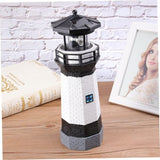 1pc Led Solar Revolving Lighthouse Garden Decorative Light for Lawns Walkways and Yards Energy-Saving Resin Design | Lumora