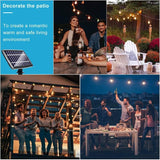 Lightdot 100FT Solar Outdoor String Lights, Waterproof Cafe Patio Lights with Shatterproof LED Bulbs, 2700K Warm | Lumora