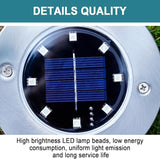 Color Changing Solar Ground Lights Outdoor, 4 Pack 8 LED Color Changing Solar Disk Lights Waterproof Garden | Lumora
