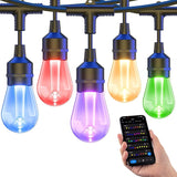XMCOSY+ Smart Outdoor String Lights, 98Ft Patio Lights Waterproof, App Control, Compatible with Alexa, RGBCWIC | Lumora