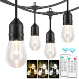 Mlambert Plug in 3 Color Outdoor LED Dimmable String Lights Bundle with 6 Pack Replacement Bulbs | Lumora