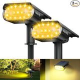 2 Pack Solar Spot Lights Outdoor 1000 Lumens, 64 LEDs IP67 Waterproof Landscape Lighting with 4 Modes - 2-in-1 | Lumora