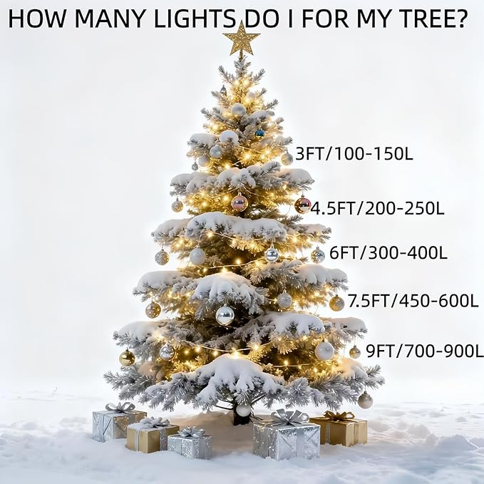LUCKY SHINE 150 Warm White LED Christmas Lights, Commercial Grade 50 FT White Wire String Lights, UL Listed for | Lumora