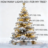 LUCKY SHINE 150 Warm White LED Christmas Lights, Commercial Grade 50 FT White Wire String Lights, UL Listed for | Lumora